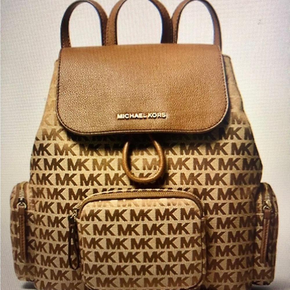 Michael Kors Brown Monogram Backpack